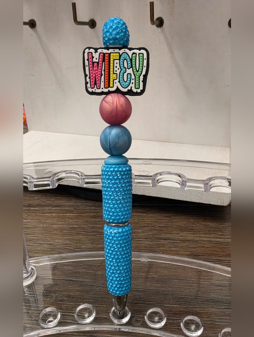 "Wifey" Beadable Pen- Black Ink- Free Refil - Picture 2 of 2